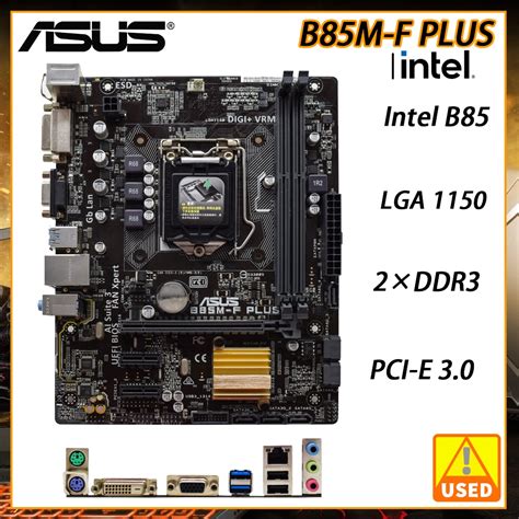 Placa Mãe Asus B85m F Plus 1150 Ddr3 Intel B85 16gb Micro Atx Pci E X16