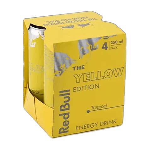 Buy Red Bull The Yellow Edition Tropical Energy Drink Pack Of 4 Cans 4 X 250ml Online At