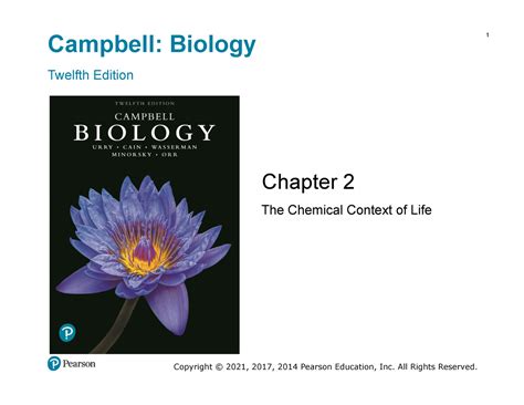 Topic Chemical Context Life Campbell Biology Twelfth Edition