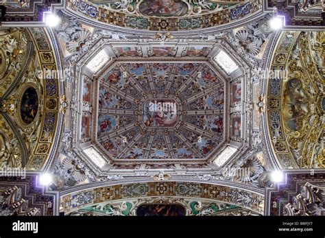 Interior Of Bergamo Duomo Or Cathedral Capella Colleoni Built By G A