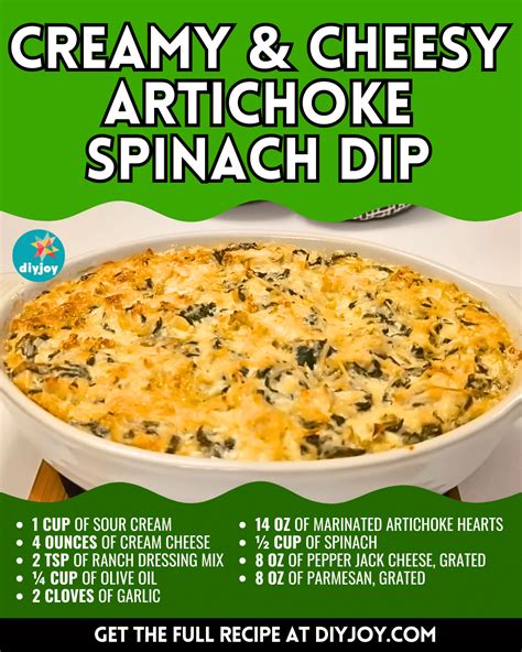 Creamy And Cheesy Artichoke Spinach Dip Recipe