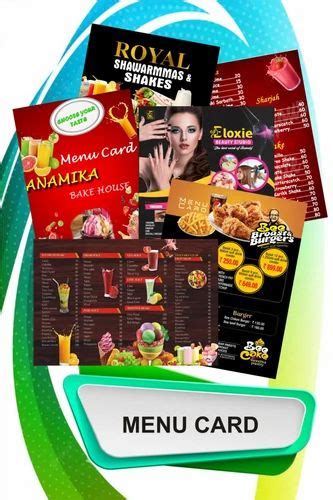 Paper Menu Card Printing Service Rs 20 Piece Connect Digitals Id