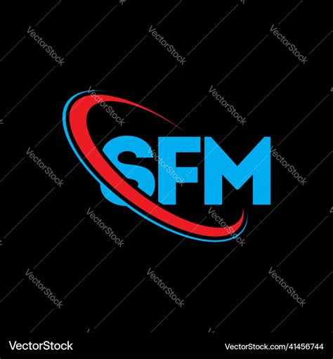 Sfm Logo Letter Design Royalty Free Vector Image