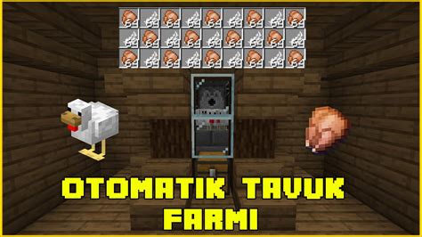 OTOMATİK TAVUK FARMI Minecraft Tavuk Farmı Chicken Farm Nasıl