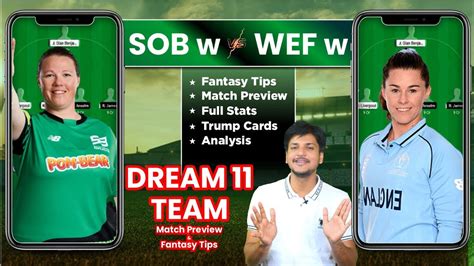 Sob W Vs Wef W Dream Team Prediction Today Wef W Vs Sob W Dream