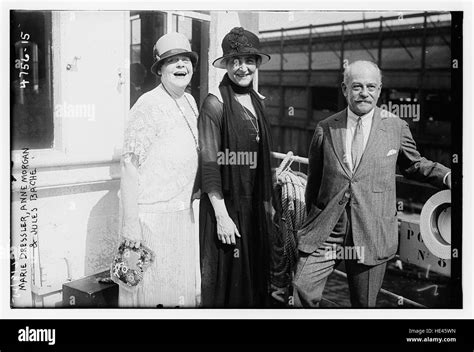 Marie Dressler Anne Morgan And Jules Bache Stock Photo Alamy