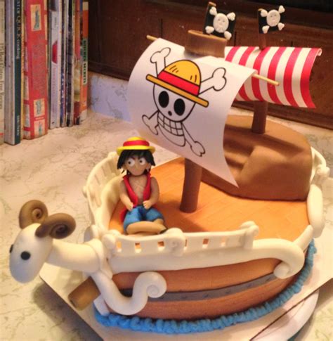 One Pieces The Going Merry Pirate Ship Cake Featuring Captain Monkey