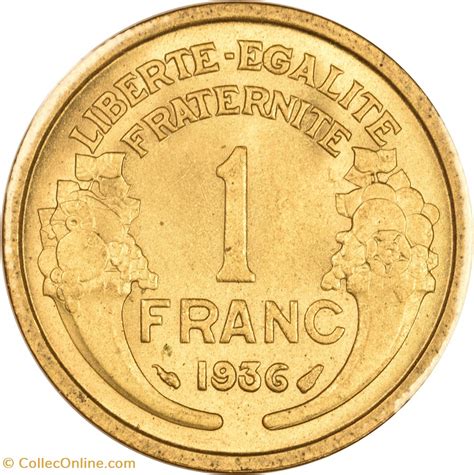 1 franc Morlon 1936 Monnaies Monde France Troisième République