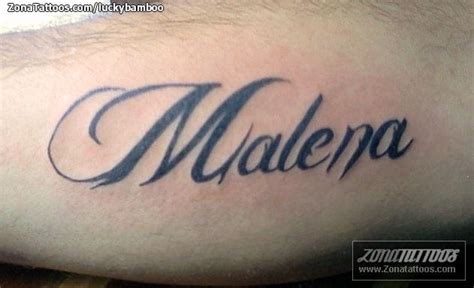 Tattoo Of Letters Names Malena