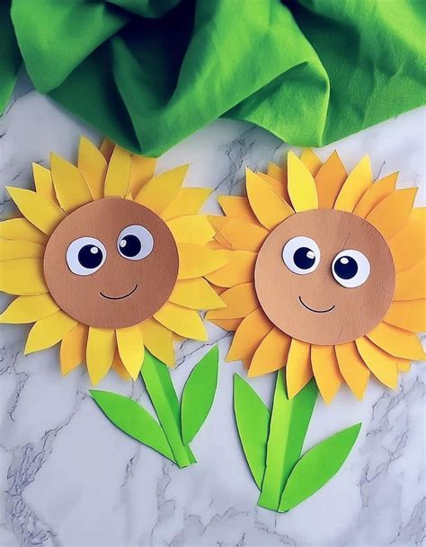 Cute Paper Plate Sunflower Craft Idea For Home Decor In