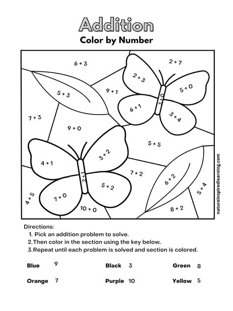 Math Color By Number Nd Grade