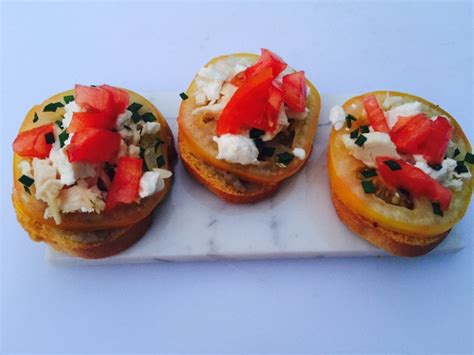 Bruschetta With Black Eyed Pea Hummus And Fresh Summer Tomatoes