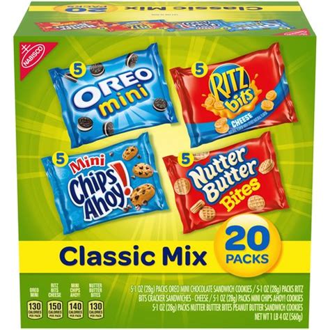 Nabisco Classic Mix Variety Pack Oreo Mini Chips Ahoy Mini Nutter