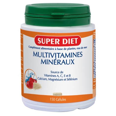 Complexe multivitamines et minéraux Super Diet 150 gélules