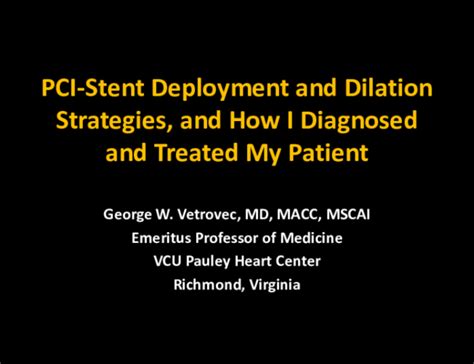 PCI-Stent Deployment and Dilation Strategies, and How I Diagnosed and ...