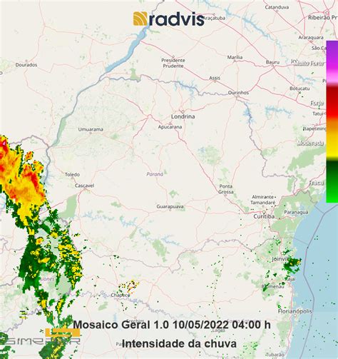 Simepar on Twitter Mudança rápida do tempo em parte do PR