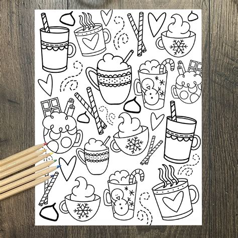 Coloring Pages Of Hot Chocolate