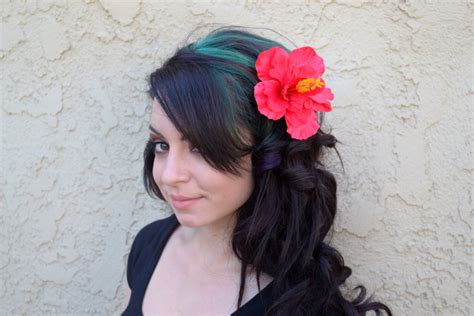 Flower Hair Clip Red Hawaiian Hibiscus Hair Accessories