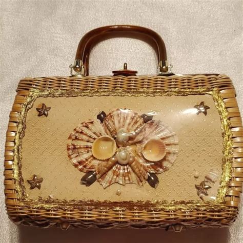 Vintage S Purse Princess Charming By Atlas Natural Straw Shell