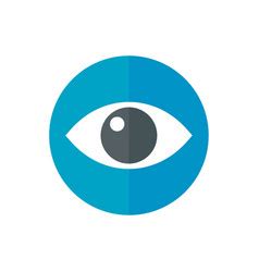 Eye Icon Simple Flat Design Vision Care Royalty Free Vector