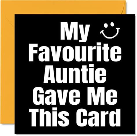 Funny Birthday Cards For Niece Nephew My Favourite Auntie Joke