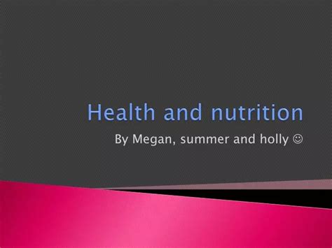 PPT - Health and nutrition PowerPoint Presentation, free download - ID ... 