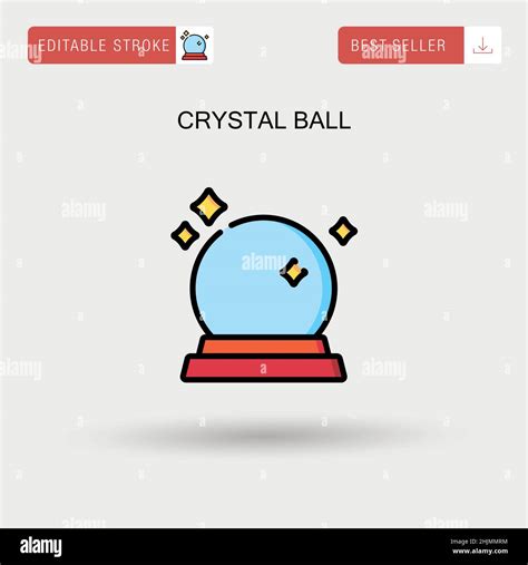 Crystal ball Simple vector icon Stock Vector Image & Art - Alamy