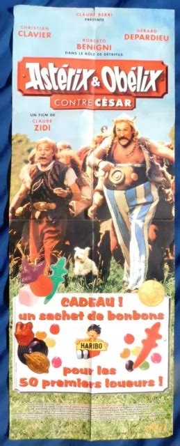 CINÉMA AFFICHE 60 x 160 cm Astérix contre César film de ZIDI 1999