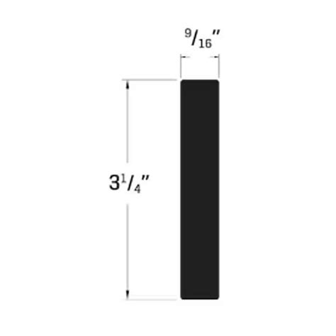 Ekena Millwork 0 5 In D X 3 25 In W X 6 In L Pvc Baseboard Moulding Sample Sample