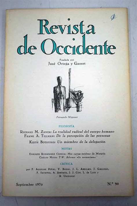 Revista de Occidente Número 90 tapa blanda 1970 Alcaná Libros