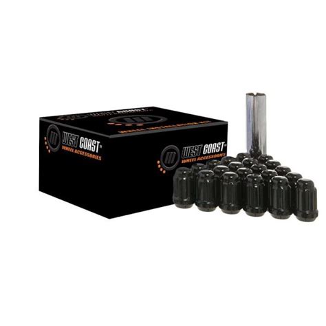 West Coast Mm X Acorn Spline Drive Black Lug Nut Kit For