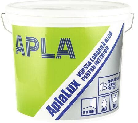 Apla Vopsea Lavabil Pentru Interior Aplalux Alb L Vopsea Lavabila