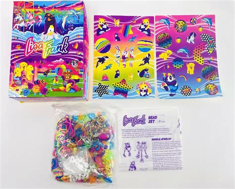 Nib Vintage 1990s Lisa Frank Rainbow Collectible Bead Set Etsy