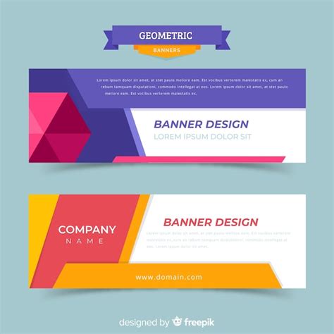 Banners Modernos Abstractos Vector Gratis