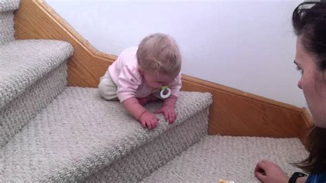 Bella Crawling Down Stairs Youtube