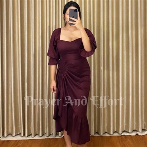 Jual Dress Sabrina Irise Wanita BEATRICE Korea A Line Bodycon Maxi