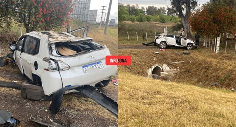 Impactante Accidente En Ruta Perdi El Control Del Auto Y Dio Varios