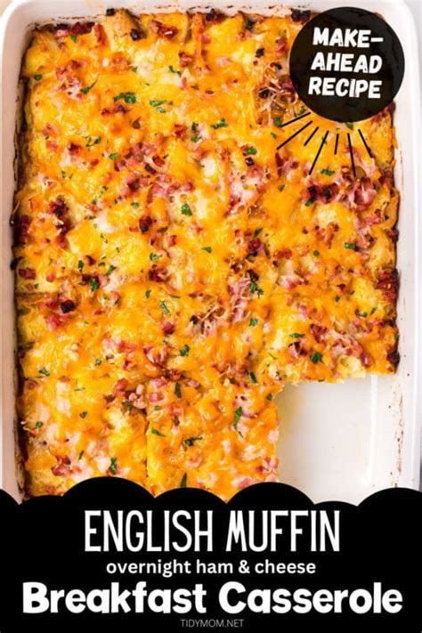 English Muffin Breakfast Casserole Overnight Recipe Tidymom®