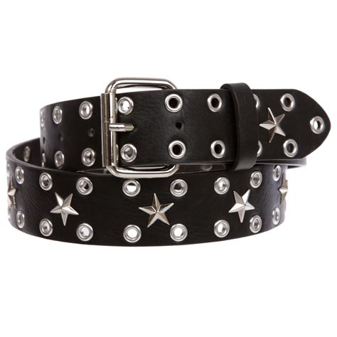 Silver Star Grommets Studded Leather Jean Belt Ebay