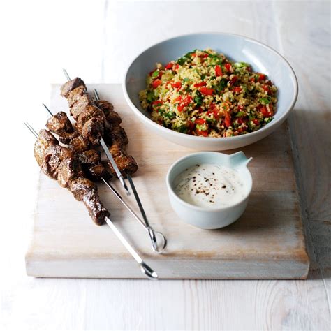 Spiced Lamb Skewers With Bulgur Wheat Salad Dinner Recipes Woman And Home