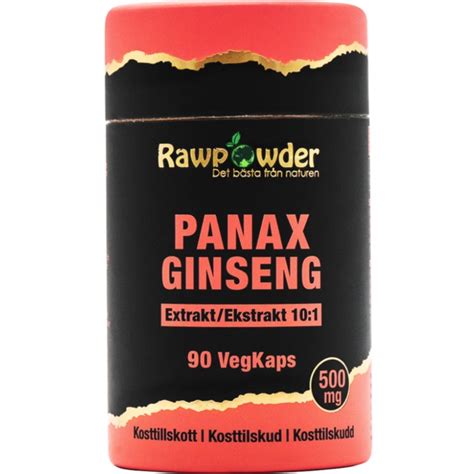 K P Rawpowder Panax Ginseng Extrakt Mg Kapslar P Apotea Se