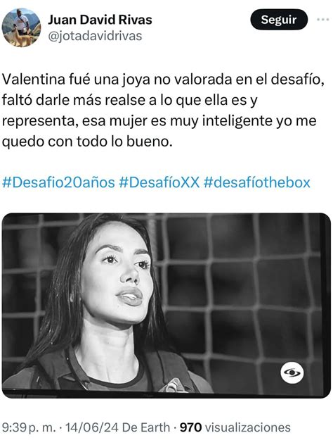 Valentina Fue Eliminada Del ‘desafío Xx Esta Fue La Reacción De Los