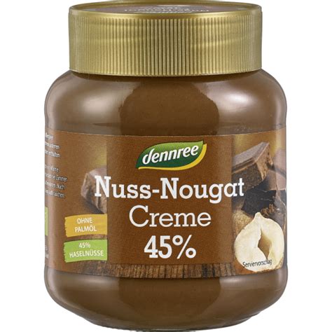 Bio Nuss Nougat Creme 45 Von Dennree Bei Greenist De