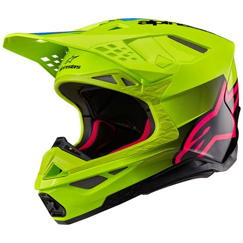 Alpinestars - SM10 Unite Flo Yellow/Black/Pink Helmet – AMA Warehouse