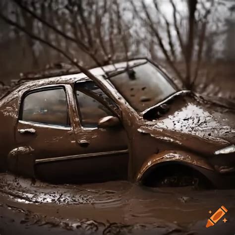 Car Stuck In Mud On Craiyon