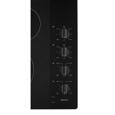 Maytag 30 In 4 Elements Smooth Surface Radiant Black Electric Cooktop In The Electric Cooktops