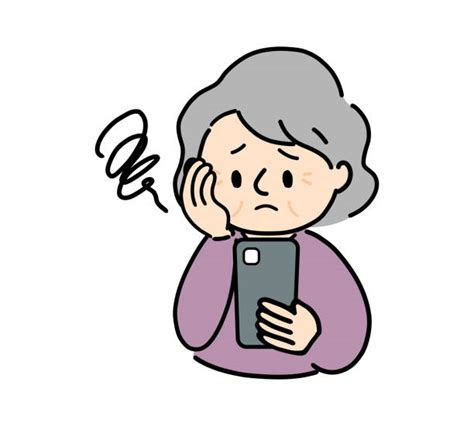 360 Confused Senior Citizen On Phone Stock Illustrations Royalty Free