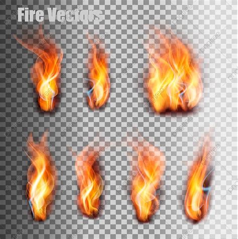 Fire Bbq Flame Vector Design Images Fire Flames Set Yellow Orange