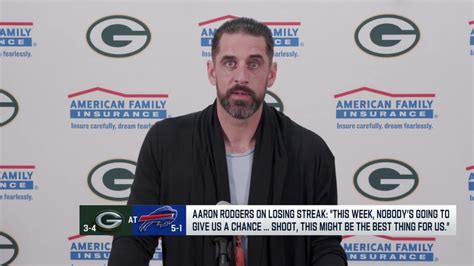 Green Bay Packers Quarterback Aaron Rodgers On Buffalo Bills Matchup