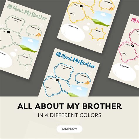 All About My Brother Printable Template Etsy